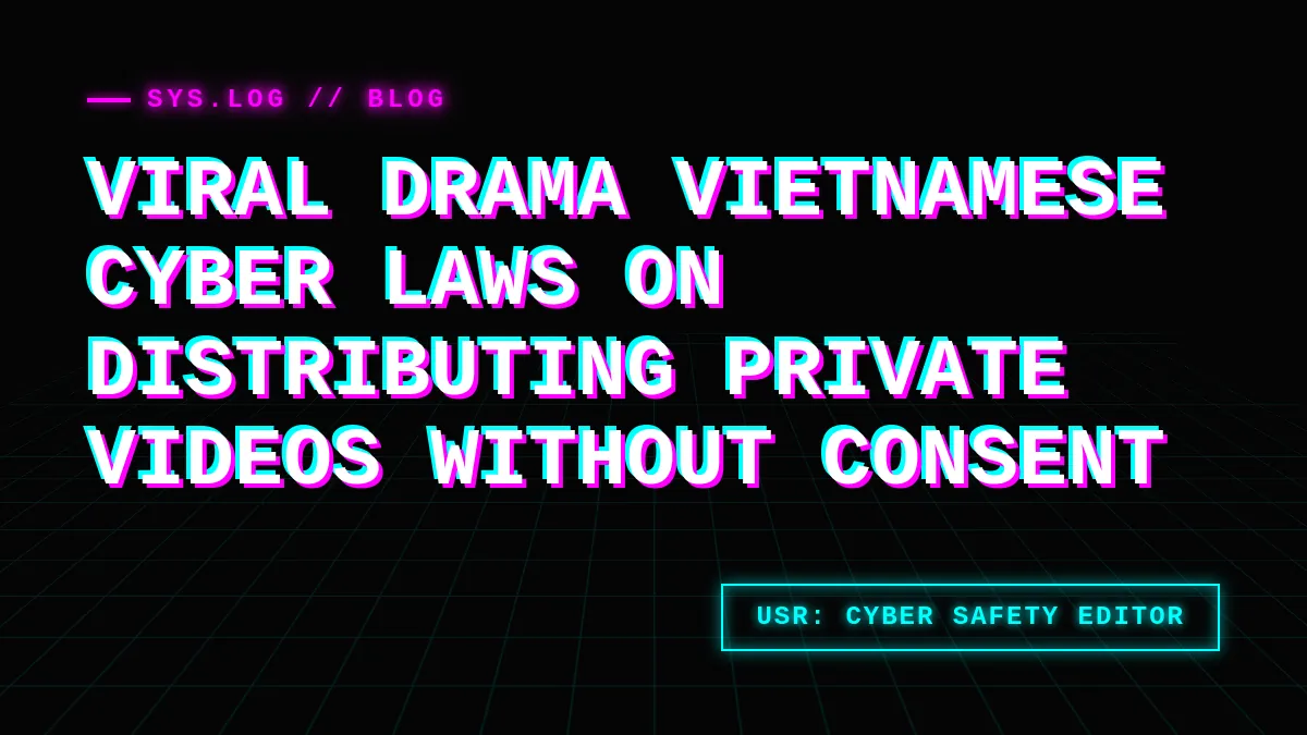 Vietnamese Cyber Laws on Distributing Private Videos Without Consent