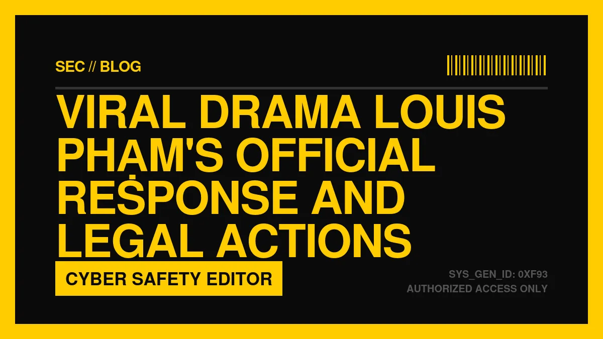 Louis Phạm's Official Response and Legal Actions