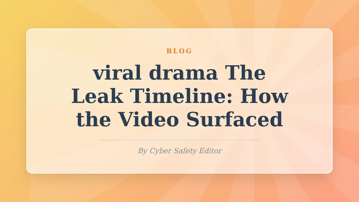 The Leak Timeline: How the Video Surfaced